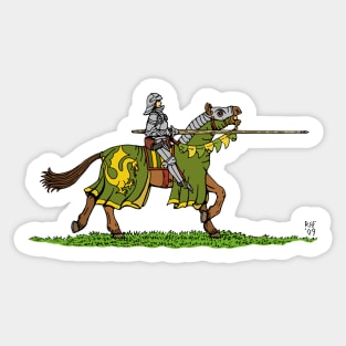 Charging Medieval Knight Sticker